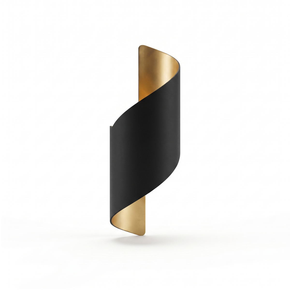 Clarry Outdoor Wall Light in black and gold on a white background