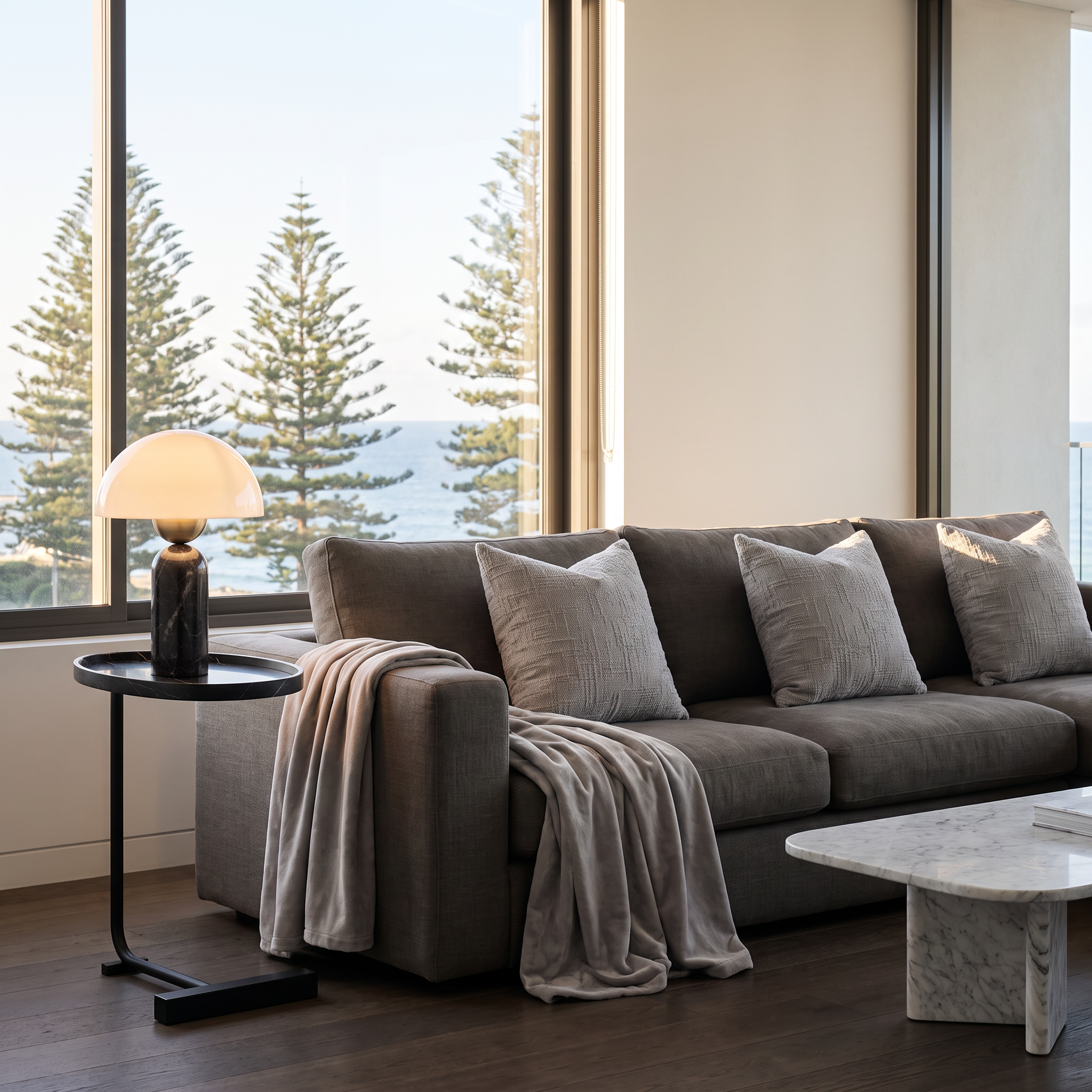 Nirethia C-Shaped Side Table