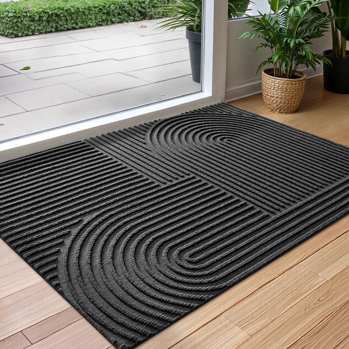 Clove Rubber Doormat showcasing its water-absorbent polyester surface, available colour option