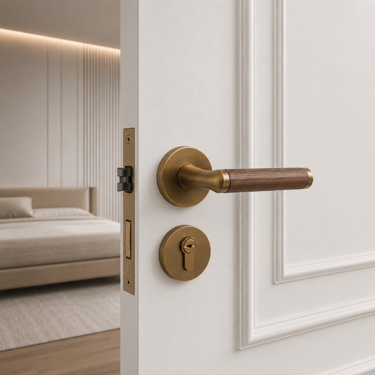 Clovelly Zinc Alloy Door Lock Set supplied with keys and the lock mechanism included