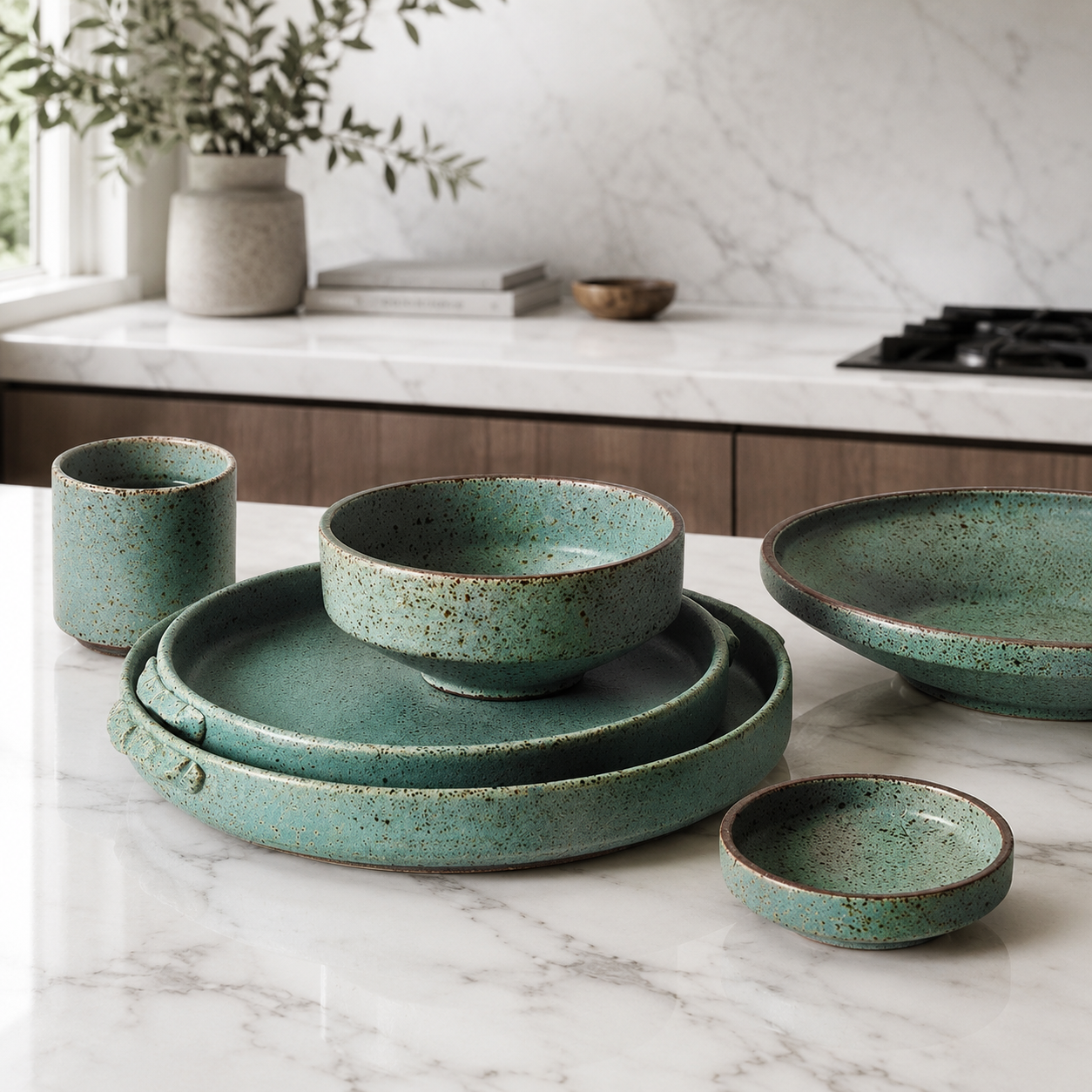 Coffs Dinnerware Set styled for entertaining guests