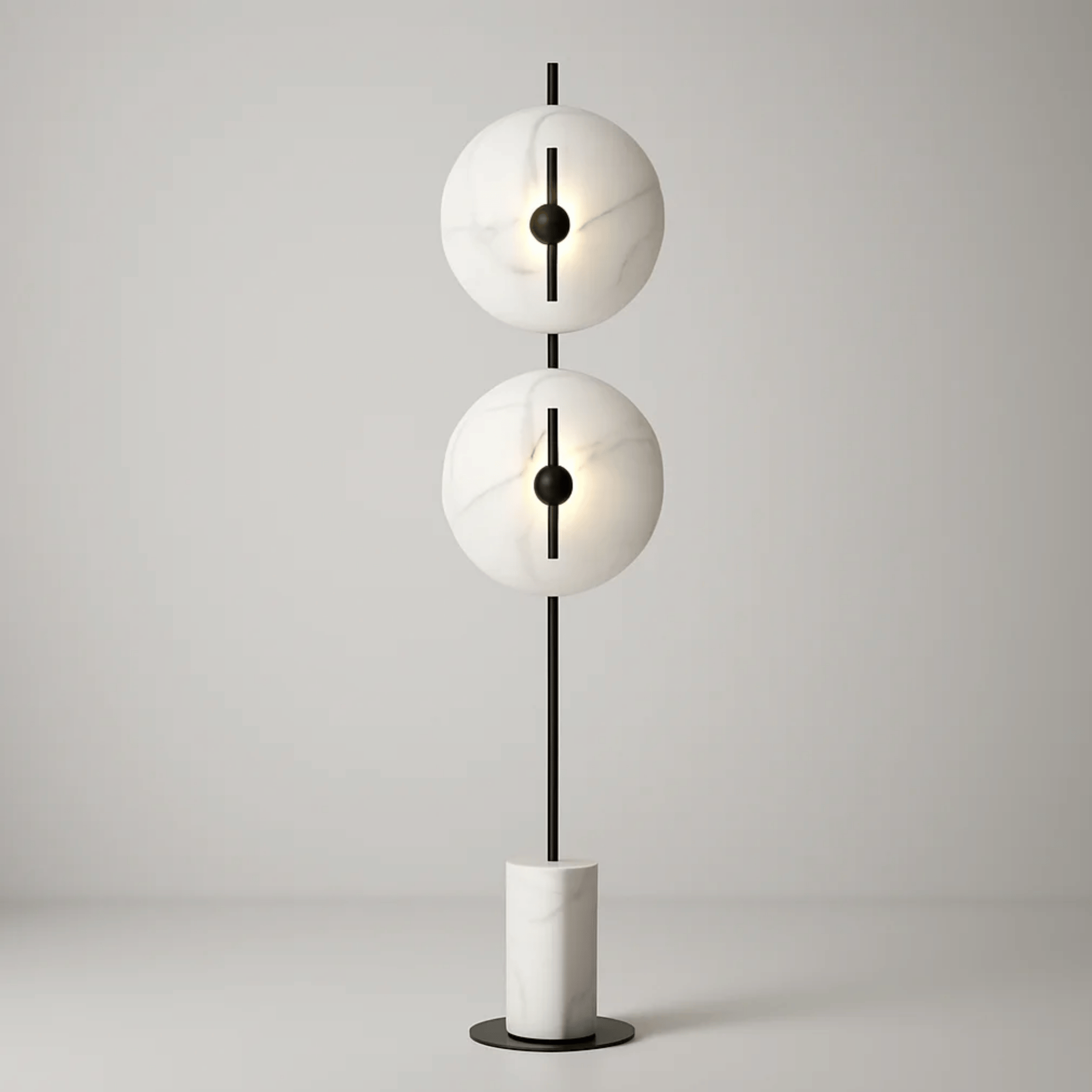 Culburra resin shade floor lamp side view