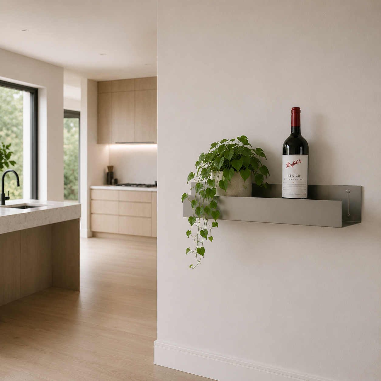 Dalby Stainless Steel Wall Shelf in the 60cm size