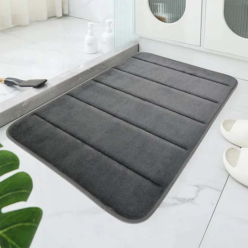 Daxen Coral Velvet Bath Mat non-slip underside detail