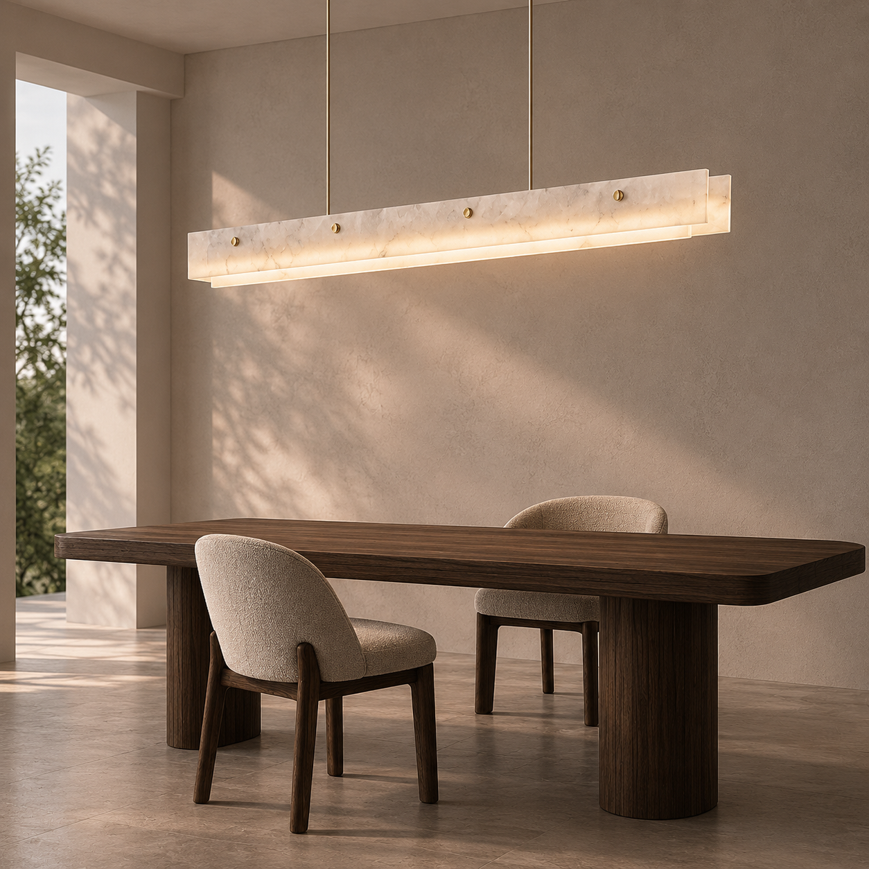 Florence Linear Marble Pendant Light