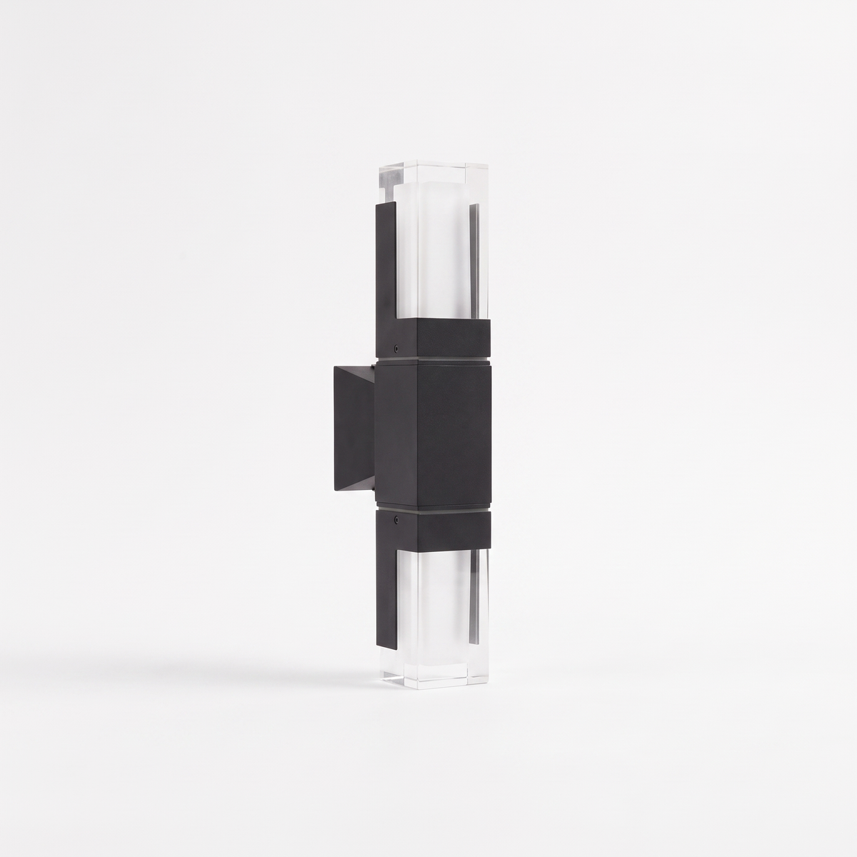 Freo Outdoor Wall Light, 14W up and down with crystal ends, on a white background