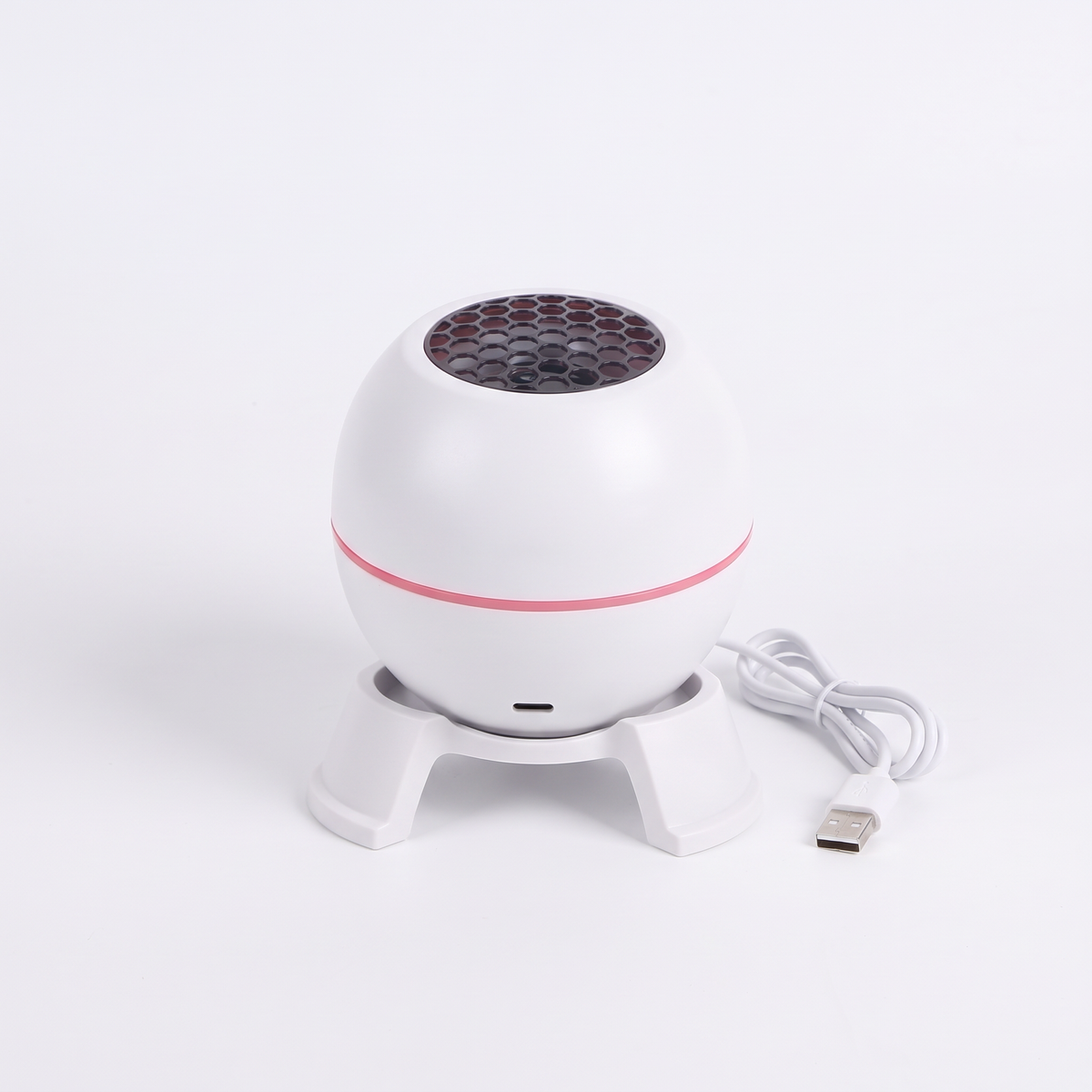 Frosty USB Christmas projector night light on a white background