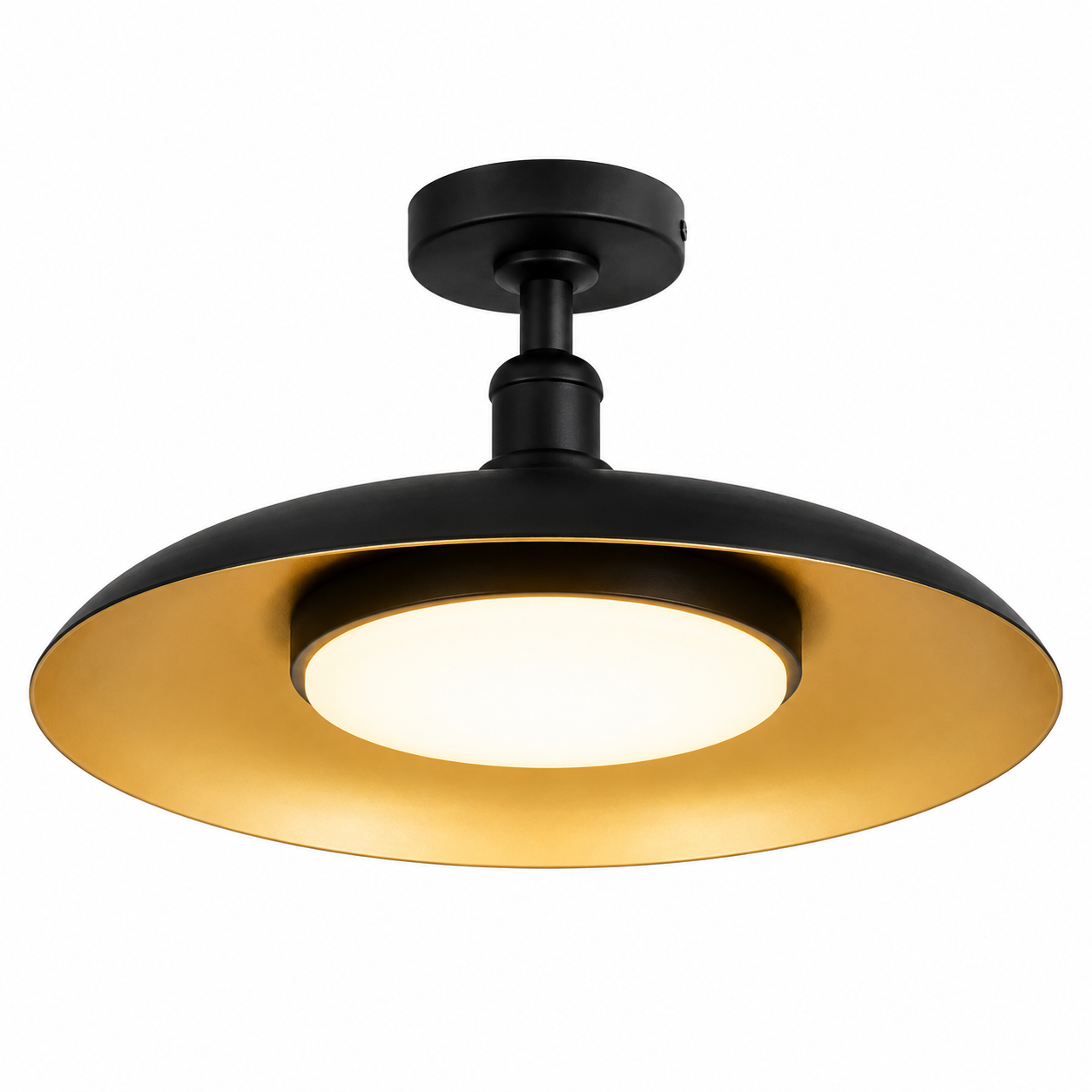 Gnarloo Outdoor Ceiling Light in the 34cm size shown semi-flush mounted