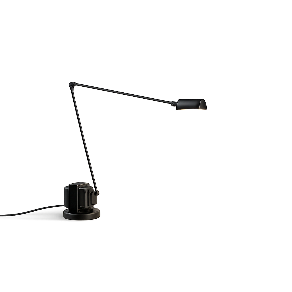 Grampians LED Desk Lamp in yellow styled in a home office