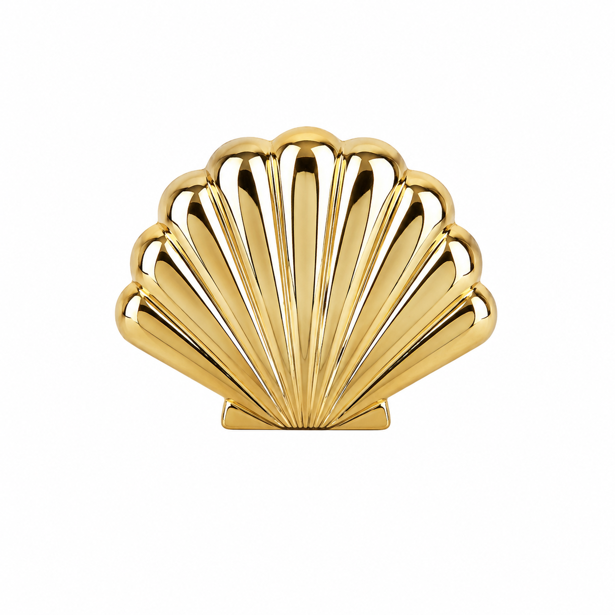 Hamilton Brass Sea Shell Cabinet Handle fitted to a kitchen cabinet drawer