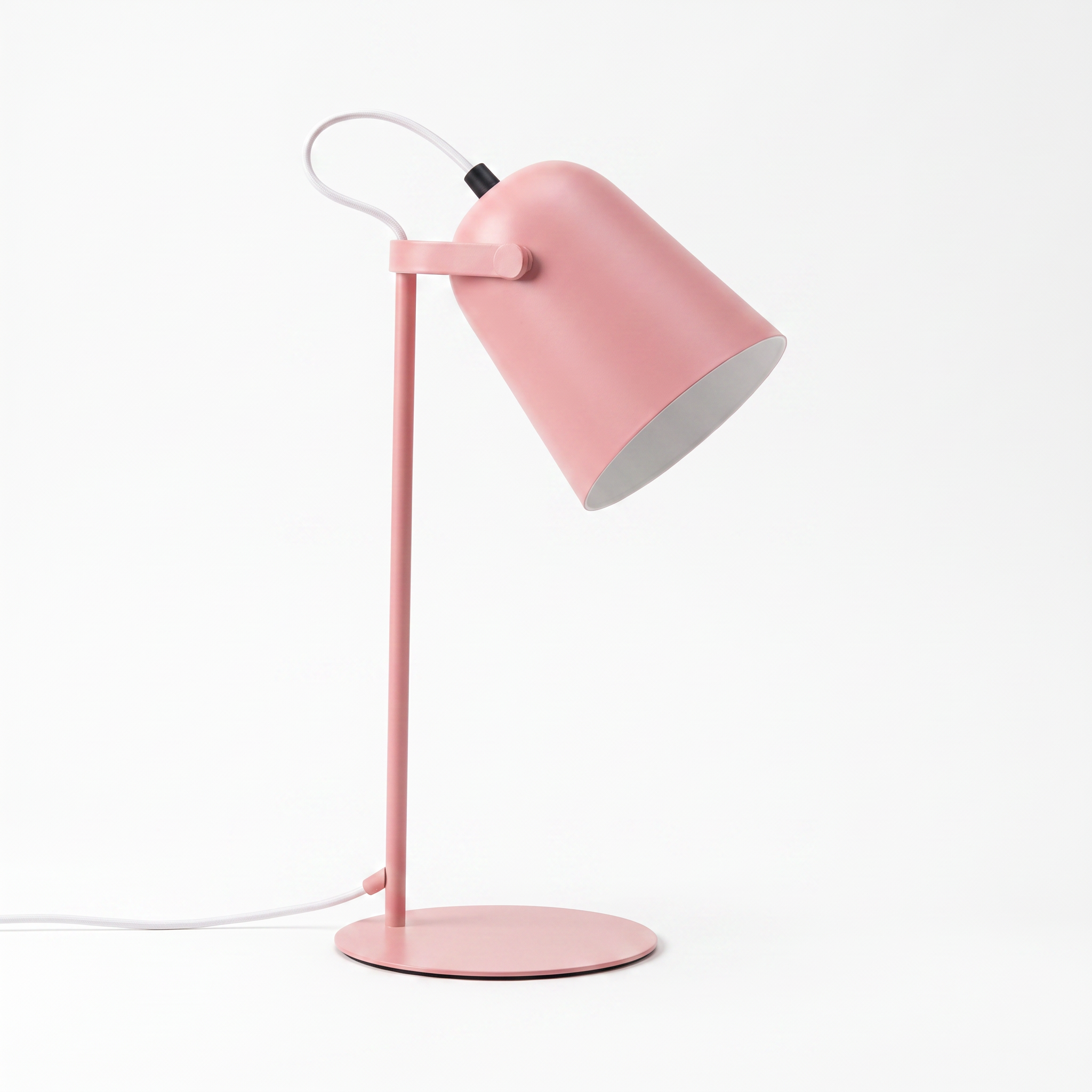 Hossegor matte macaron adjustable table lamp in rose on a white background