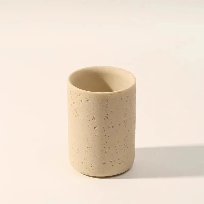 Iven Sandstone Tray in a warm, natural beige finish