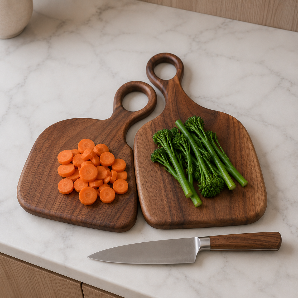 Kell Cutting Board Set styled with cheese and charcuterie
