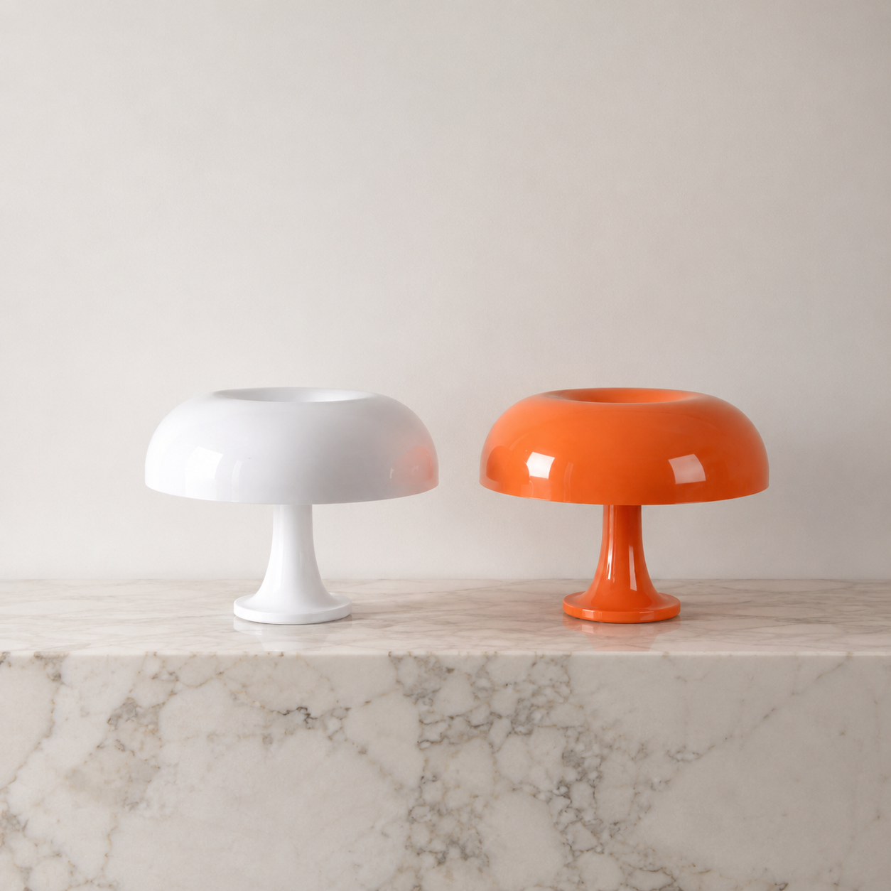 Luigi retro mushroom table lamp on bedside table