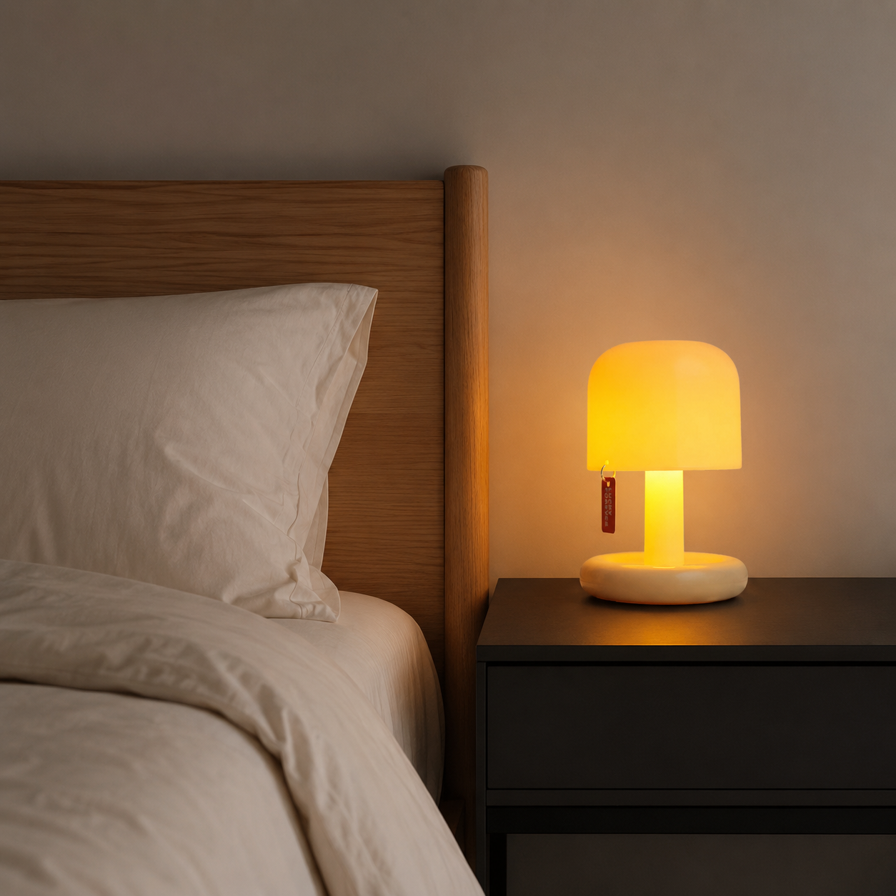 Lumi Glow LED lamp close-up of compact cordless design