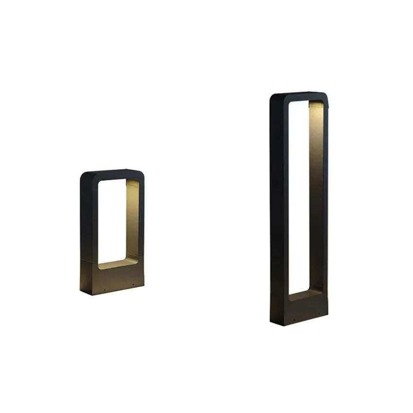 Luna Aluminium LED Garden Light styled along a driveway