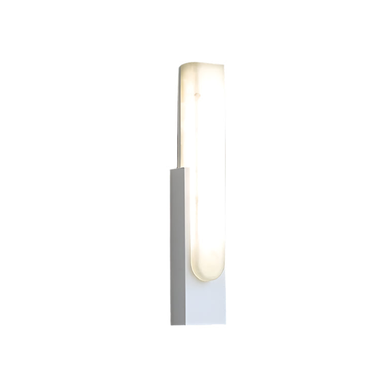 Mali alabaster LED wall sconce in White