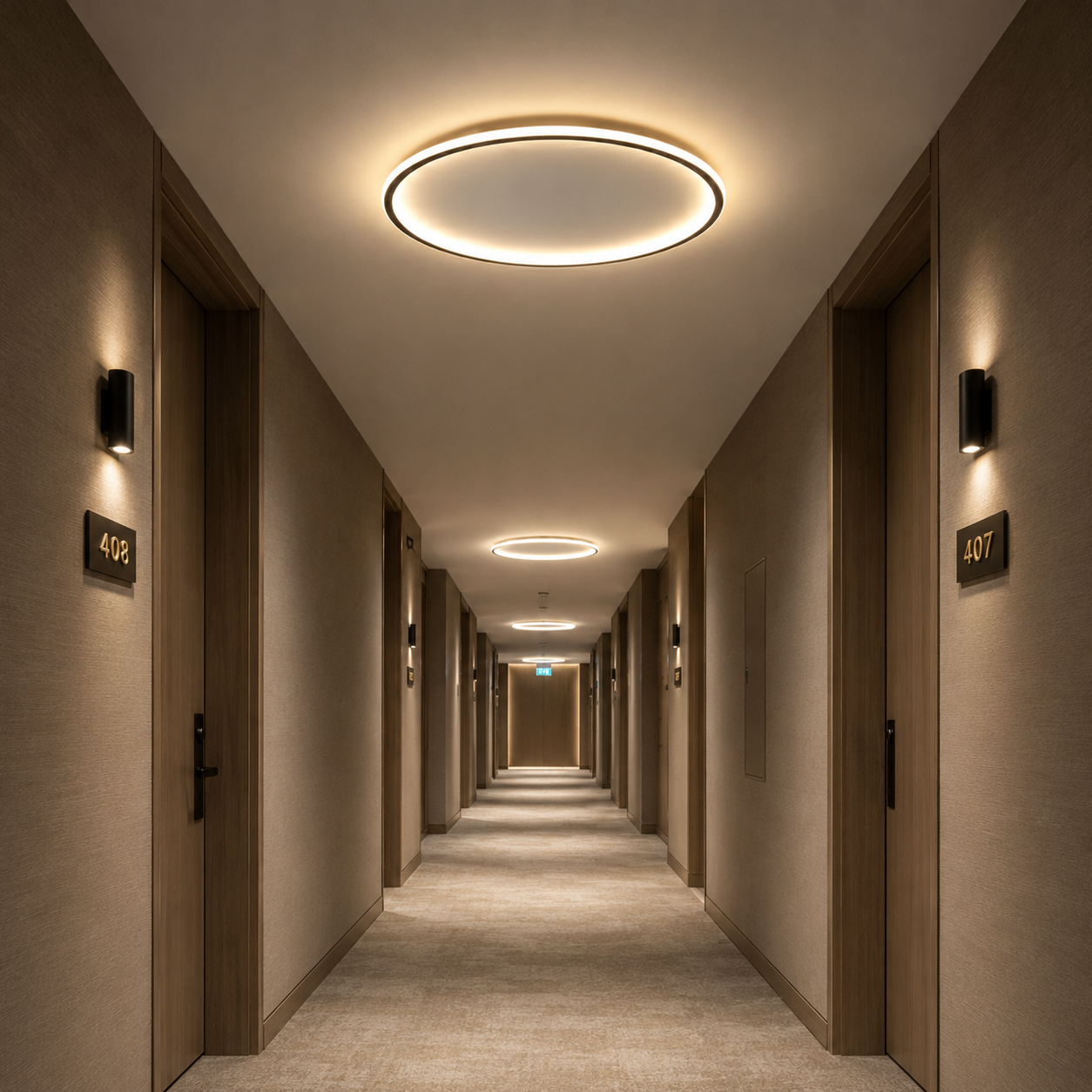 Maroubra Flush Mount Oyster Light shown in multiple available sizes