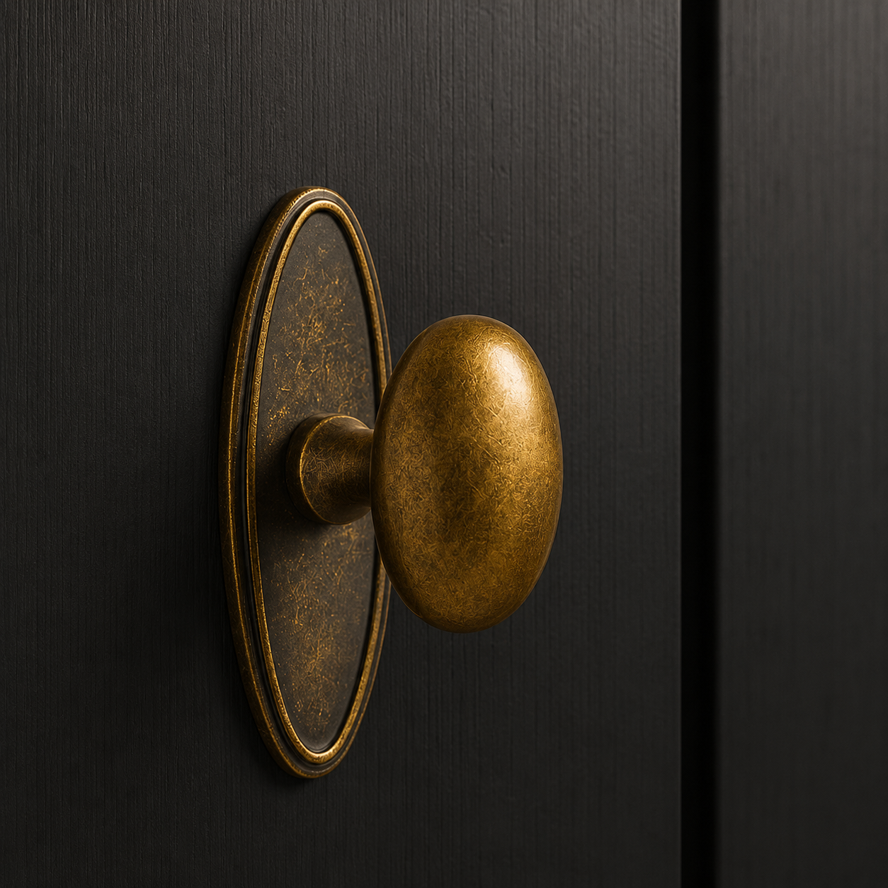 Meadows Vintage Brass Cabinet Knob in the small size with an antique brass finish