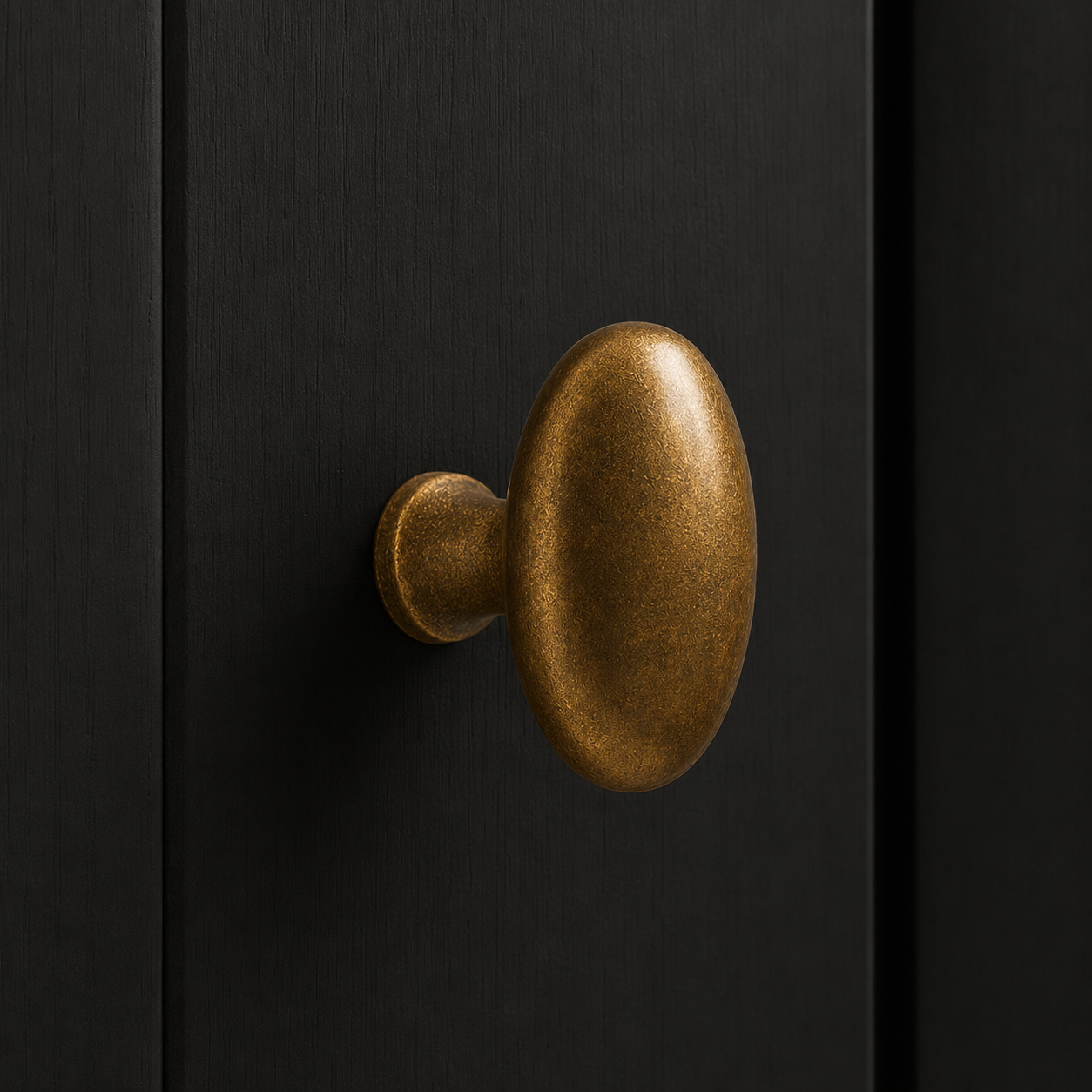 Meadows Vintage Brass Cabinet Knob in the large size with an antique brass finish