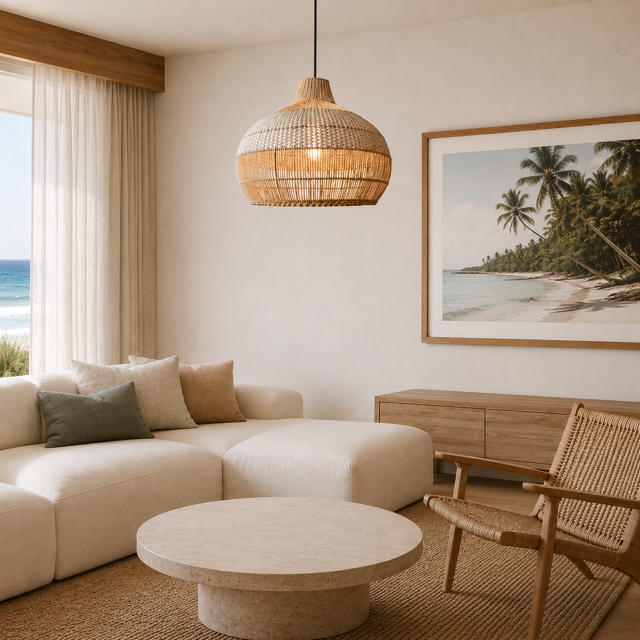 Mentawai Rattan Pendant Light