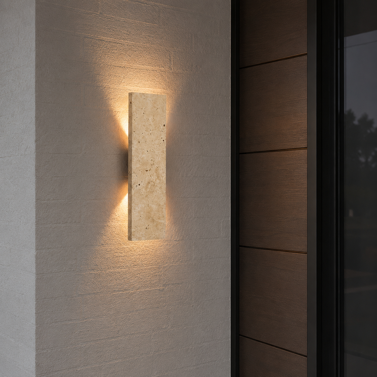 Milson Natural Stone LED Wall Light in the 32cm size