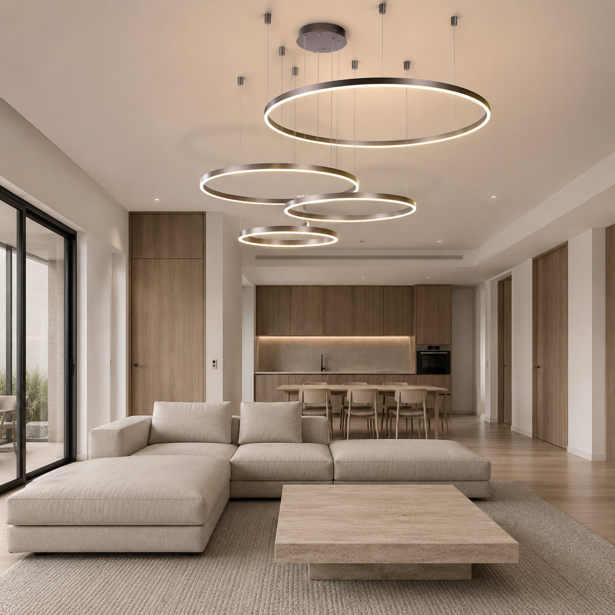 Moss Adjustable Ring LED Pendant Light ring detail