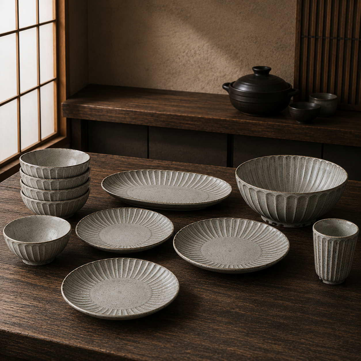 Nagano Dinner Set styled in a modern dining space