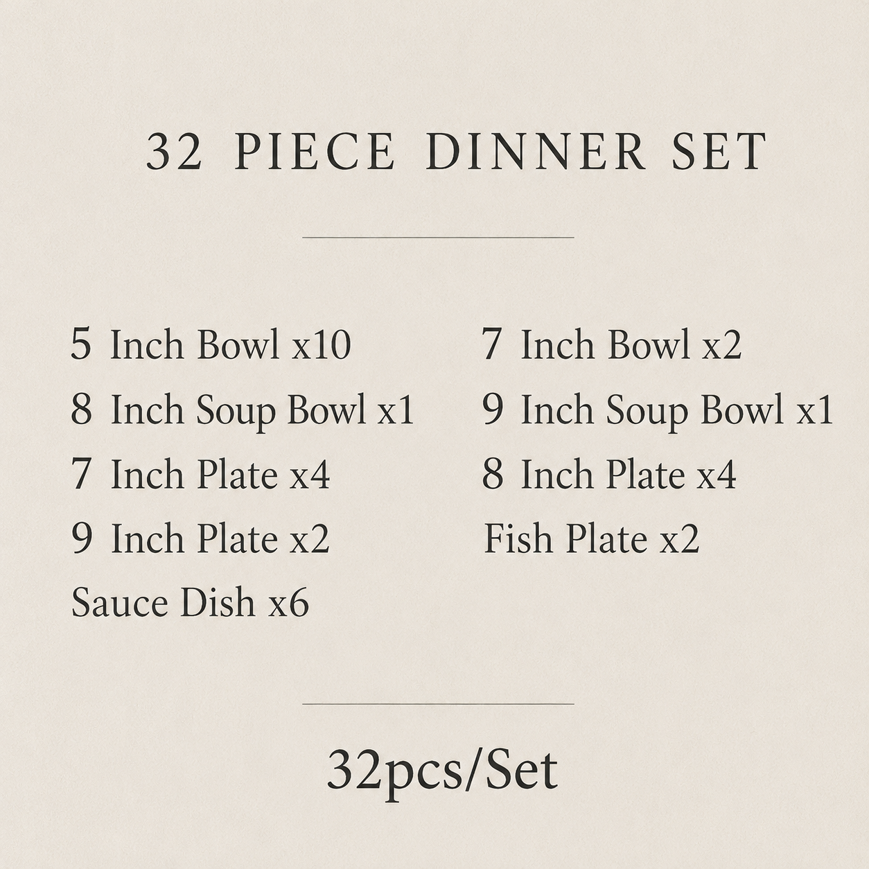 Nagano Dinner Set 32-piece collection arranged for entertaining
