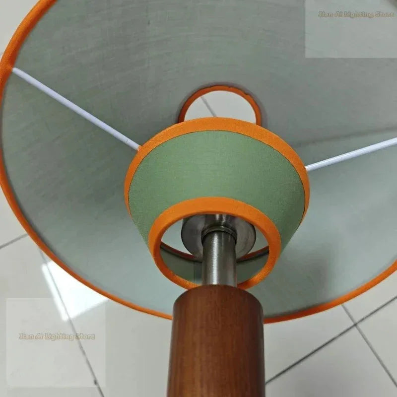 Nati Wooden Table Lamp soft fabric shade detail