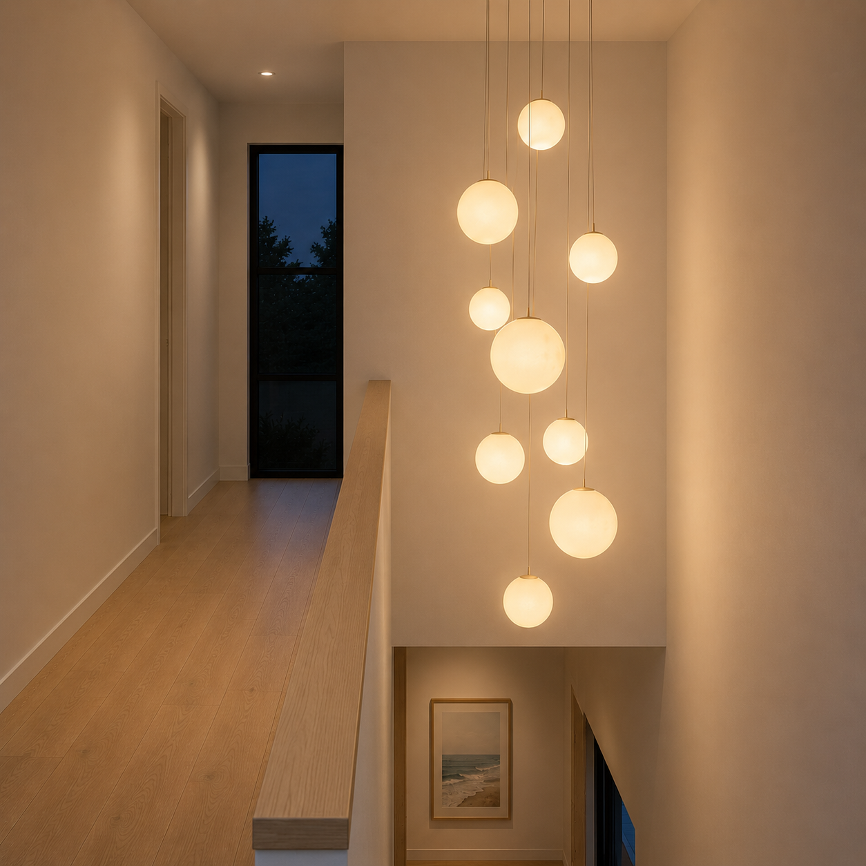 Opaline Spherical Chandelier sphere detail