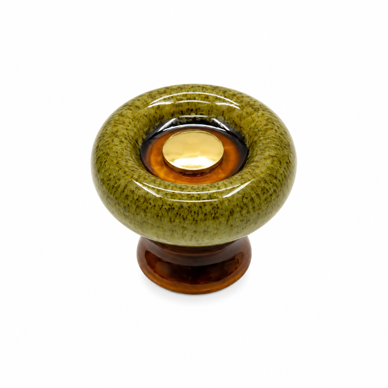 Pauline Ceramic Cabinet Knob single-hole mounting detail