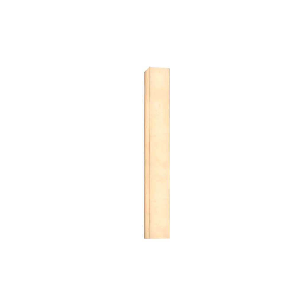 Pawa IP65 rectangular outdoor wall light showing its translucent alabaster face