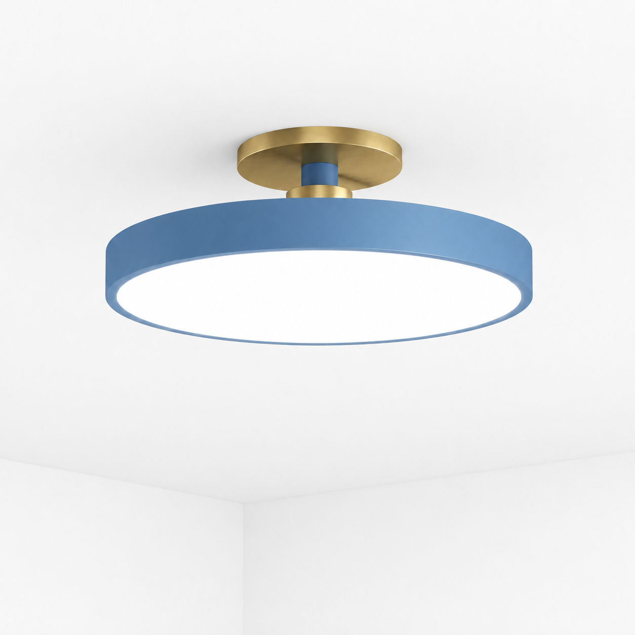 Pilu Two-Tone LED Ceiling Light in Green finish