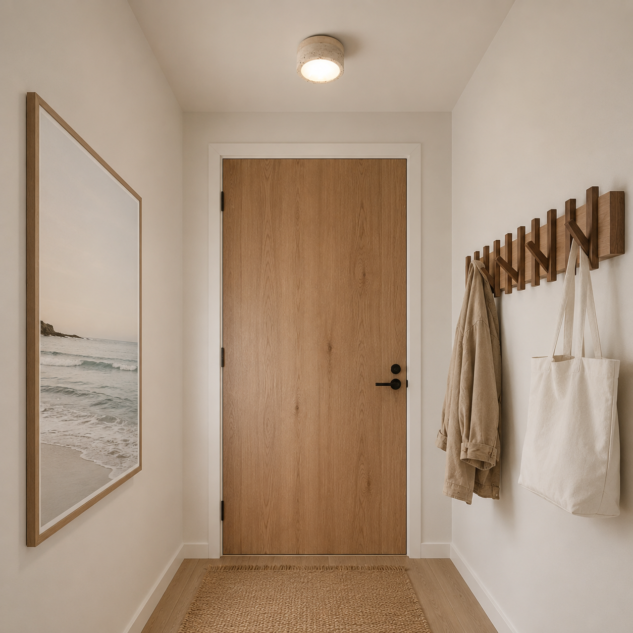 Sandi LED downlight in walnut tone close-up detail