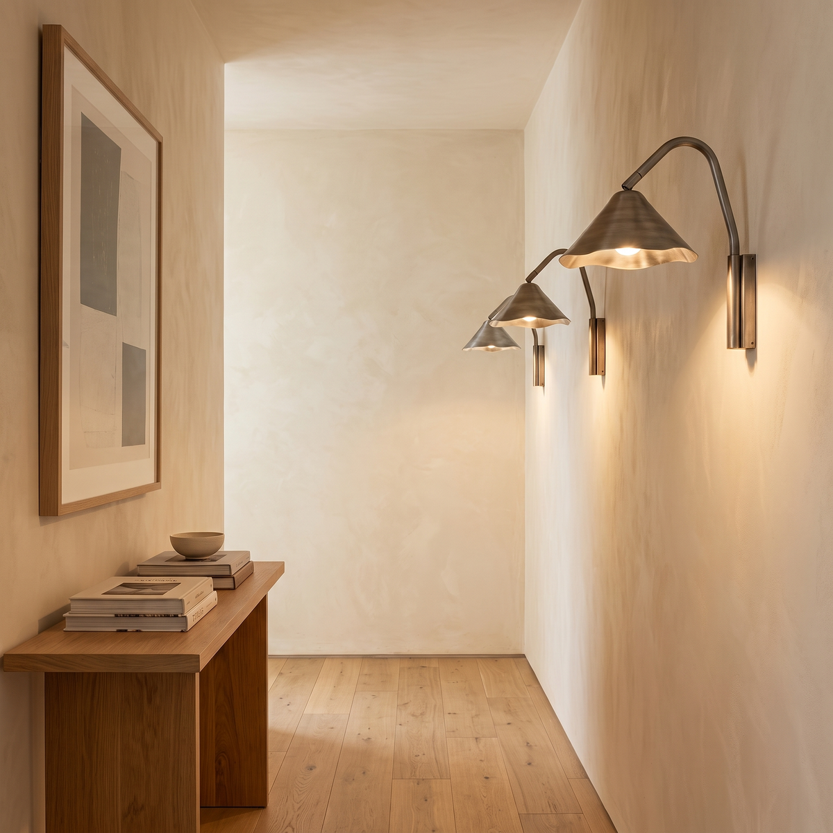 Sepo Arc wall sconce in a hallway