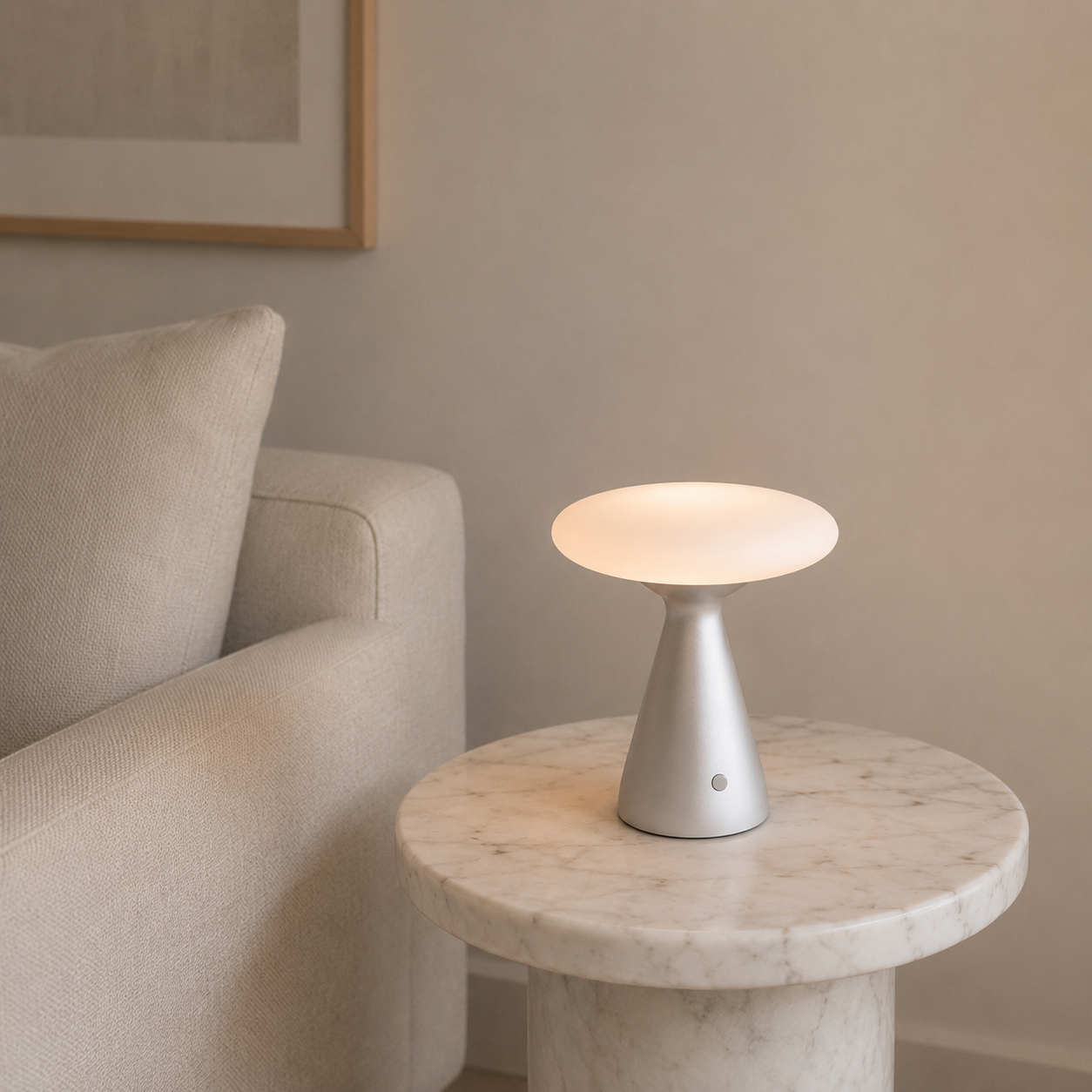Silvie wireless table lamp dimming control detail