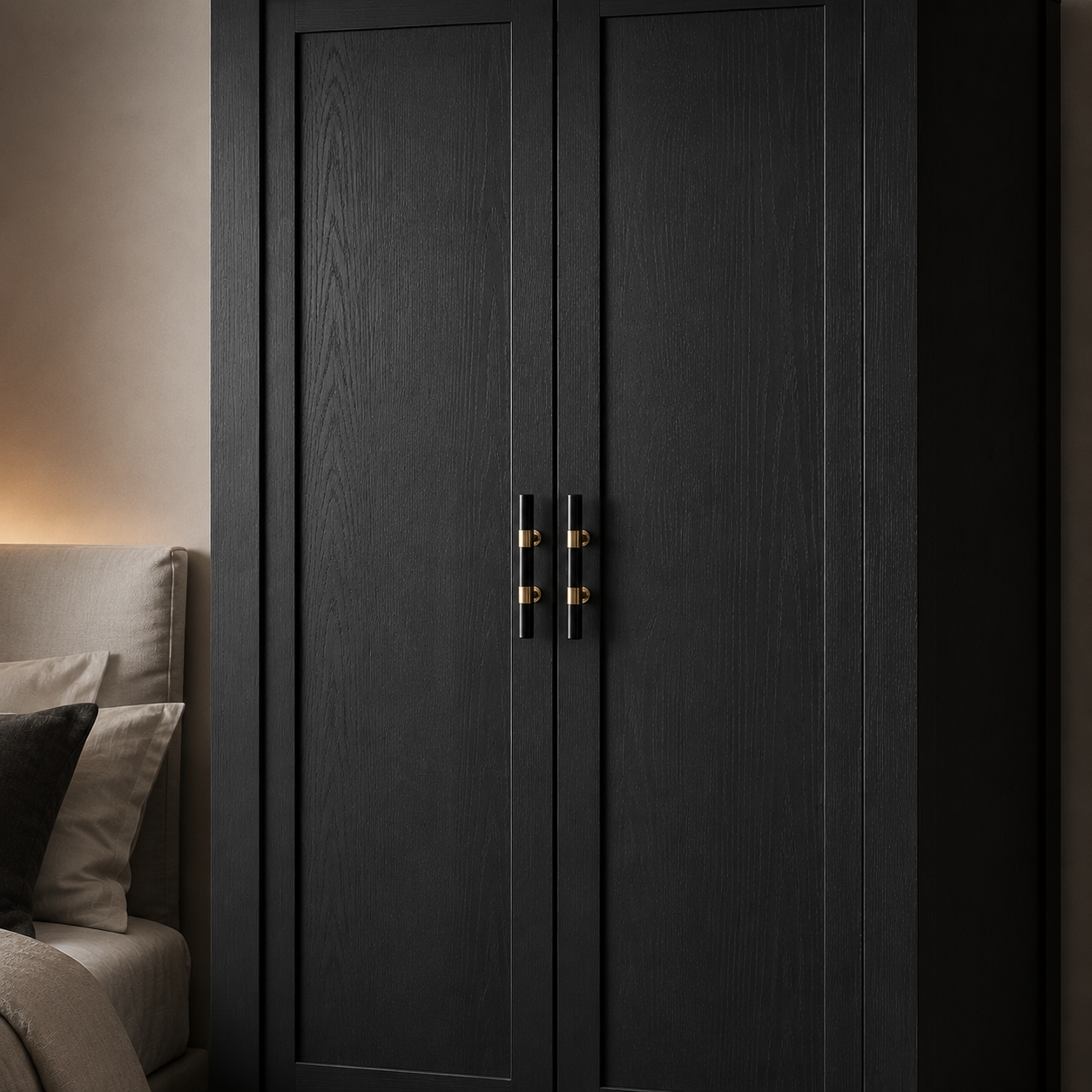 Vaucluse Stone & Brass Cabinet Handle in an alternate T-bar handle style