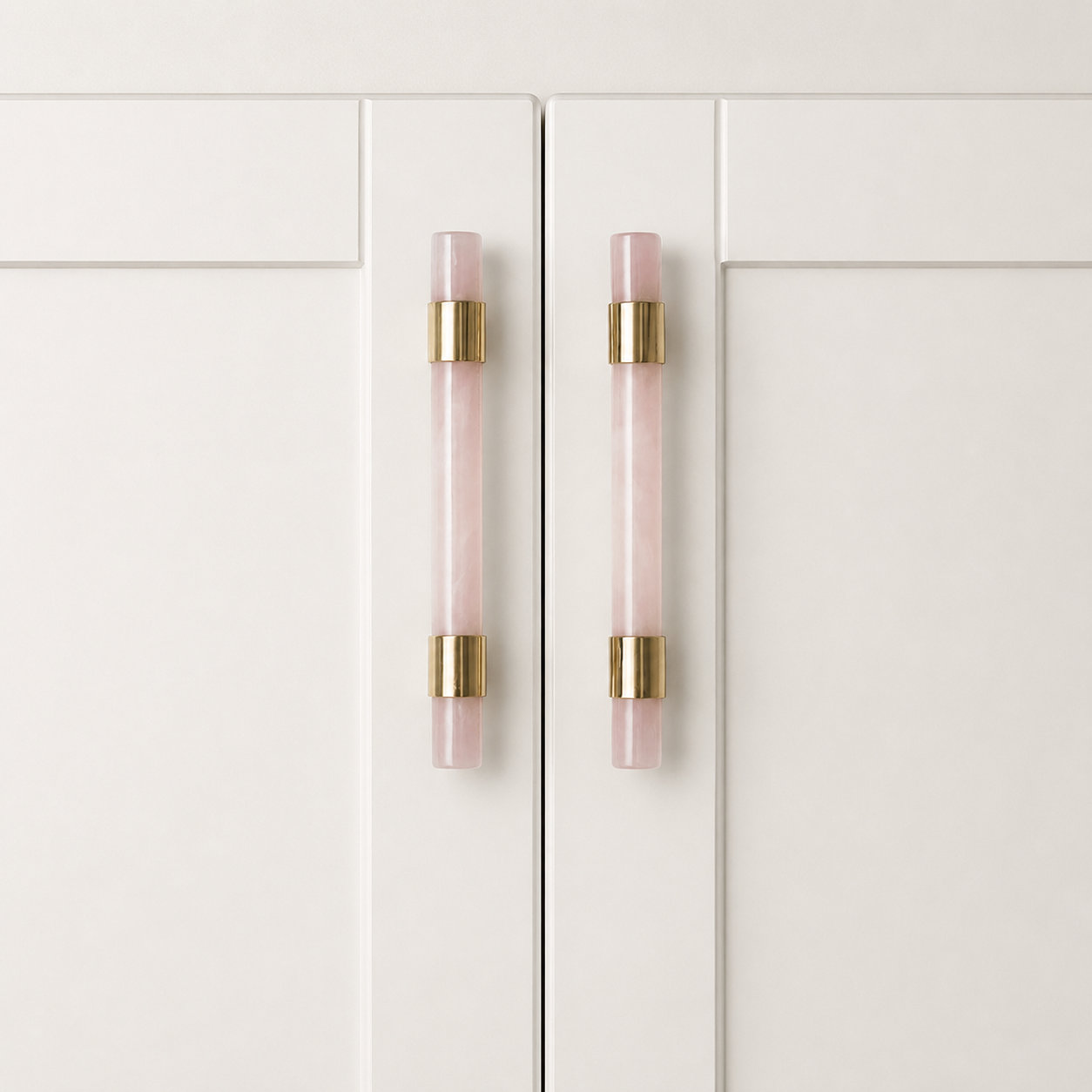 Vaucluse Stone Cabinet Hardware shown on a kitchen cabinet