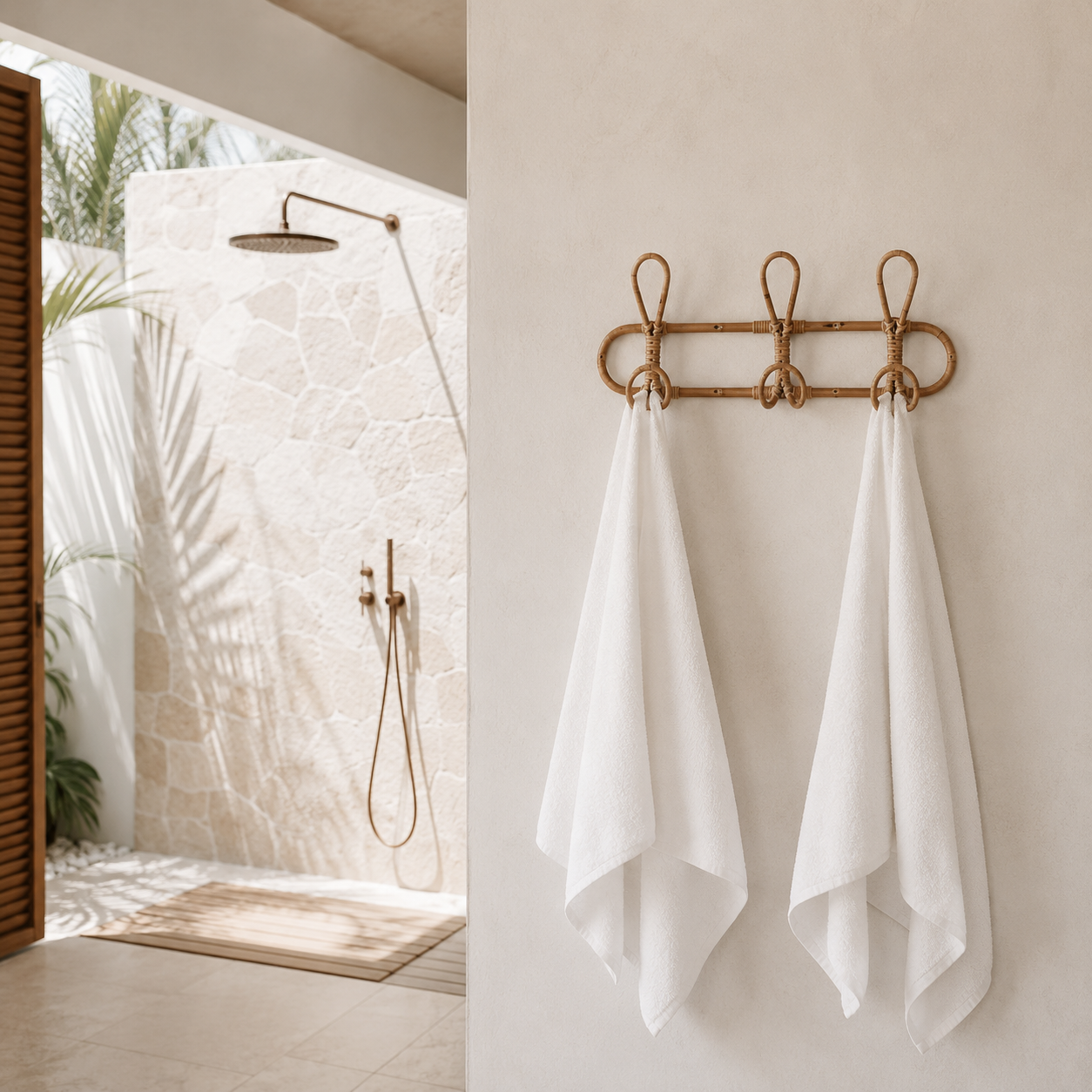 Warroo Rattan Wall Hooks shown in full product view