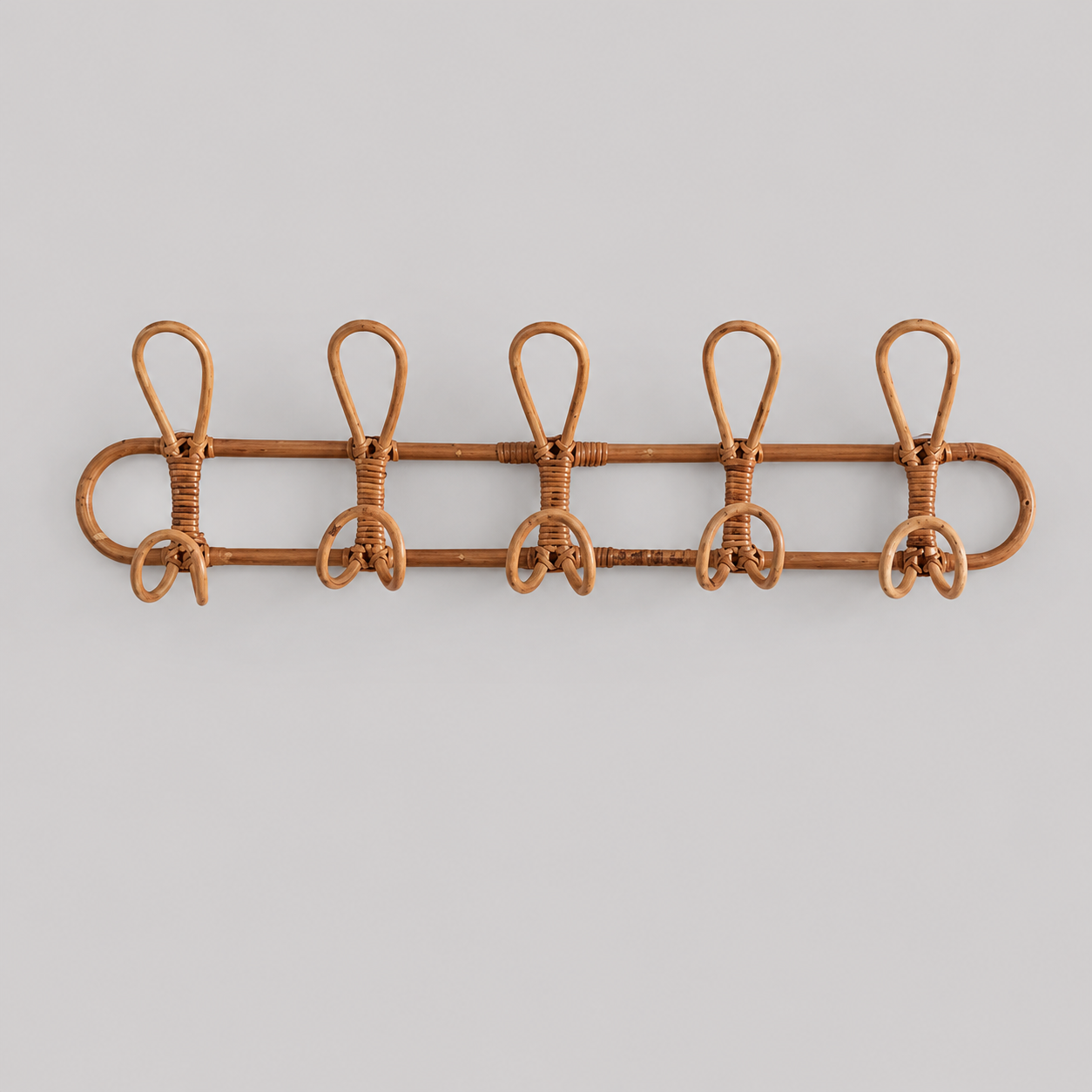 Warroo Rattan Wall Hooks in the 3-hook size