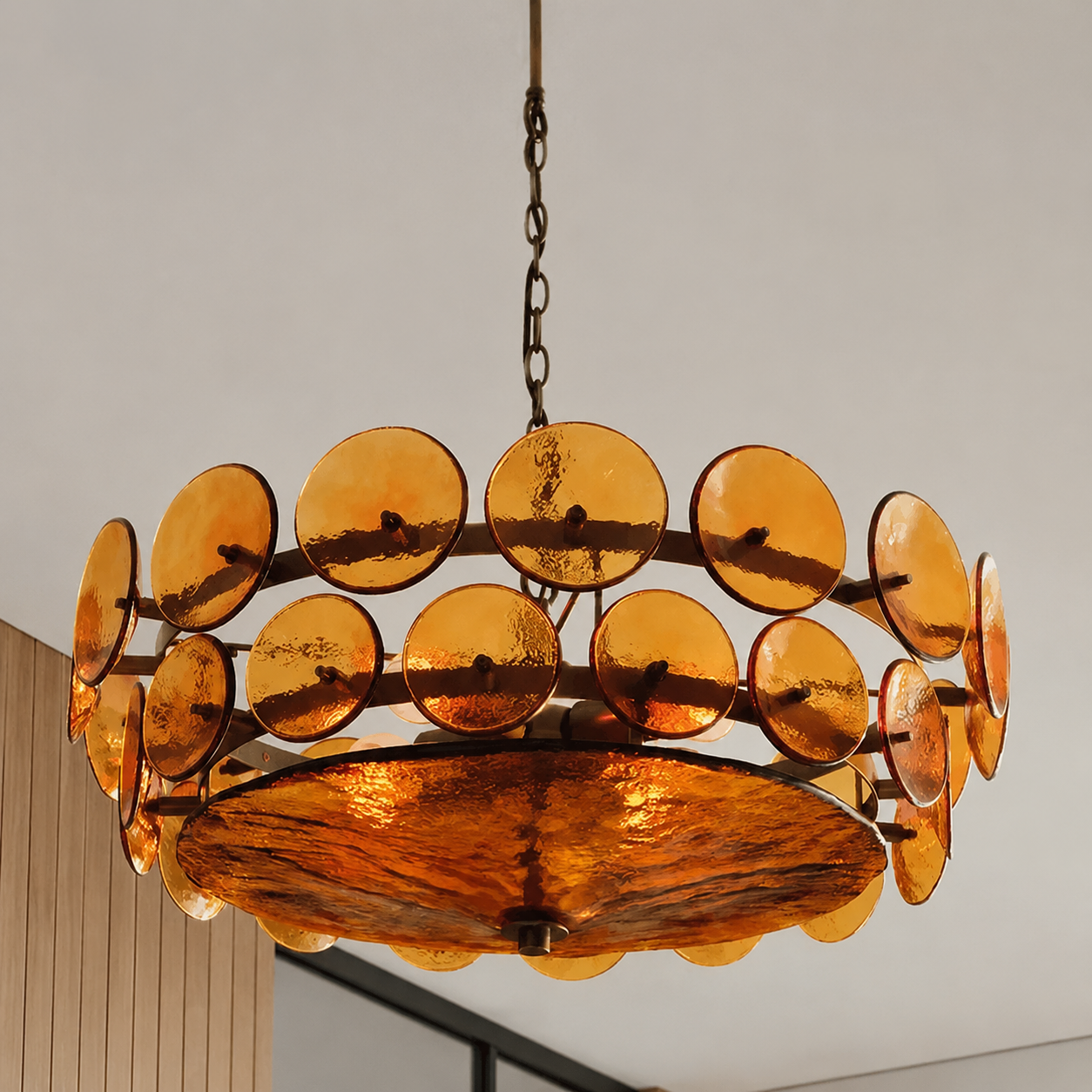 Yarra Retro Glass Chandelier in White